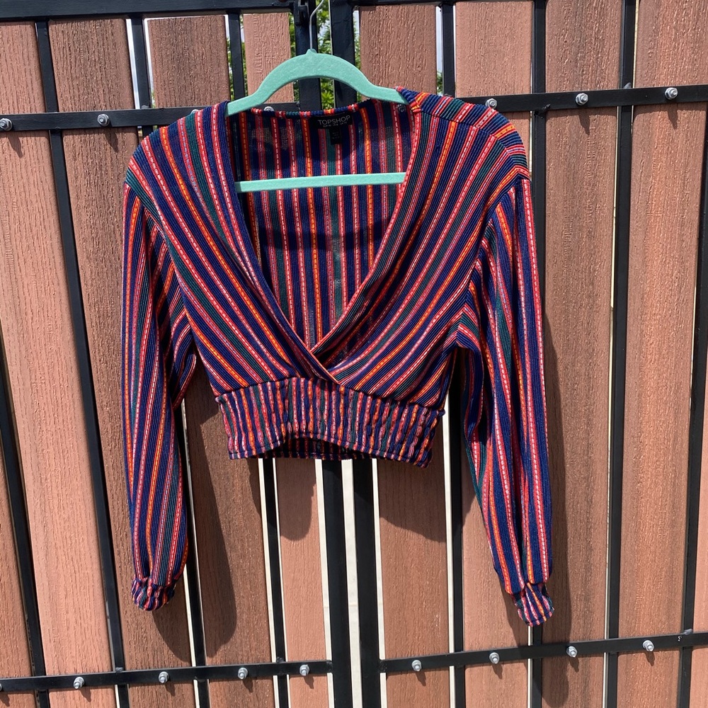 TopShop long sleeve crop top